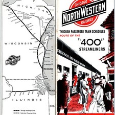 Nov 1968 Chicago & North Western Railway Fahrplan 400 Streamliner Zug CNW 4K