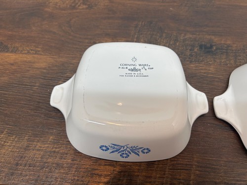 Corning Ware 2er Set P-41-B blaue Kornblume zierliches Geschirr 1 3/4 Tasse - Bild 6 von 7