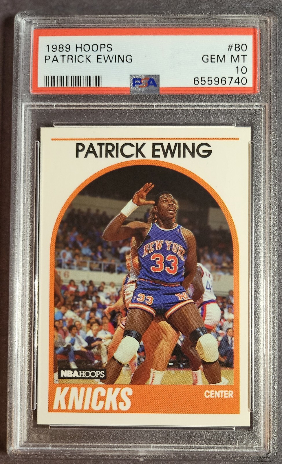 1989-90 NBA Hoops #80 Patrick Ewing PSA 10 Gem Mint New York Knicks HOF