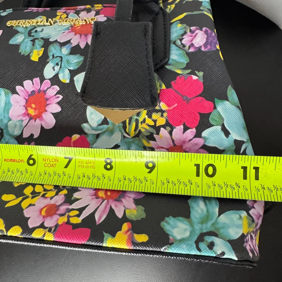 Bolso Christian Siriano Floral Bolso con Asa Superior Diseñador Pequeño Foto 3 de 4