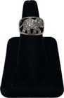 Cute Sterling Silver 925 Elephant Ring Band Size 7.5 With CZ Stones  6g — photo 1