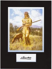 DAVY CROCKETT   8 x 10 REPRINT PHOTO & REPRINT AUTOGRAPH ON GLOSSY PHOTO PAPER