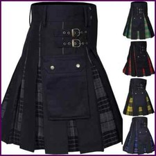 Kilts for Men, Utility Kilt, 100 Cotton Jeans Hybrid Kilt, Modern Box