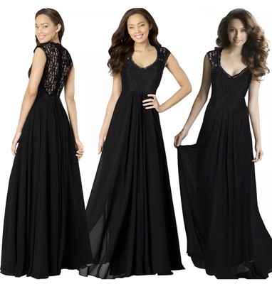 black lace top maxi dress