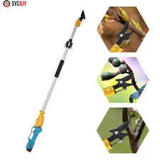Electric Pruner Cordless Pruning Shears Extension Pole Bar Tool Lithium Battery