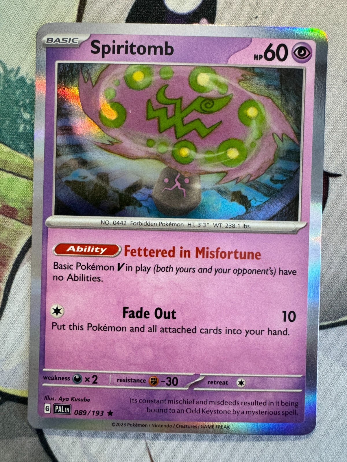 Spiritomb Holo English Pokemon TCG BKAX579