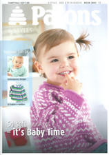 Patons It's Baby Time 6 Baby Designs Knitting Pattern Book In DK - 3843