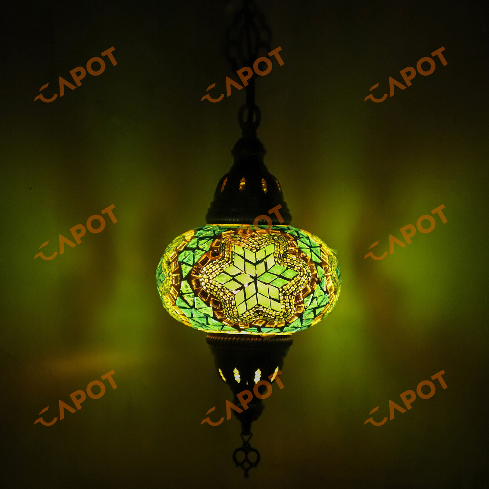 Lampe de Table en mosaïque colorée turque marocaine faite à la main ampoule