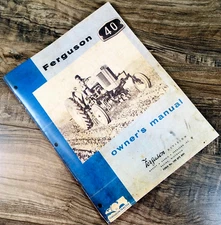 Ferguson 40 F40 Tractor Operators Manual Owners Book Maintenance