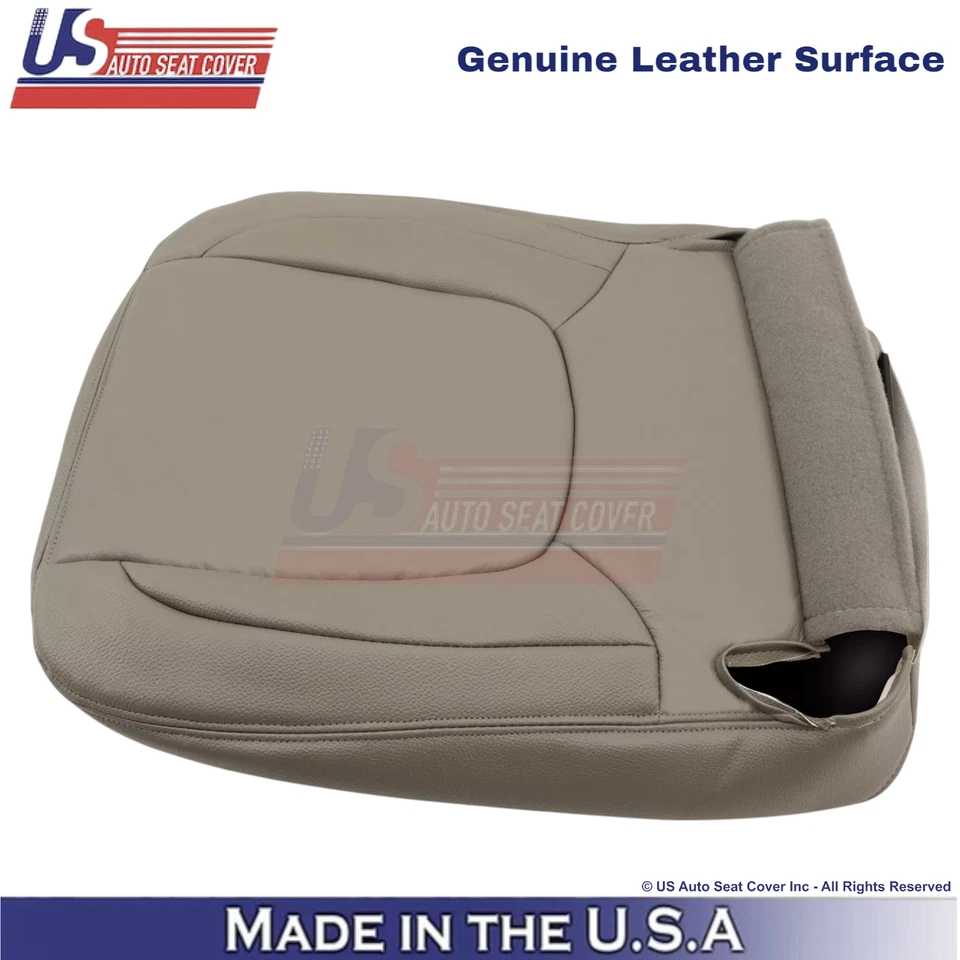 Cubierta de asiento inferior de cuero marrón topo para Dodge Ram 2500 Laramie 2004-2005 Foto 3 de 4