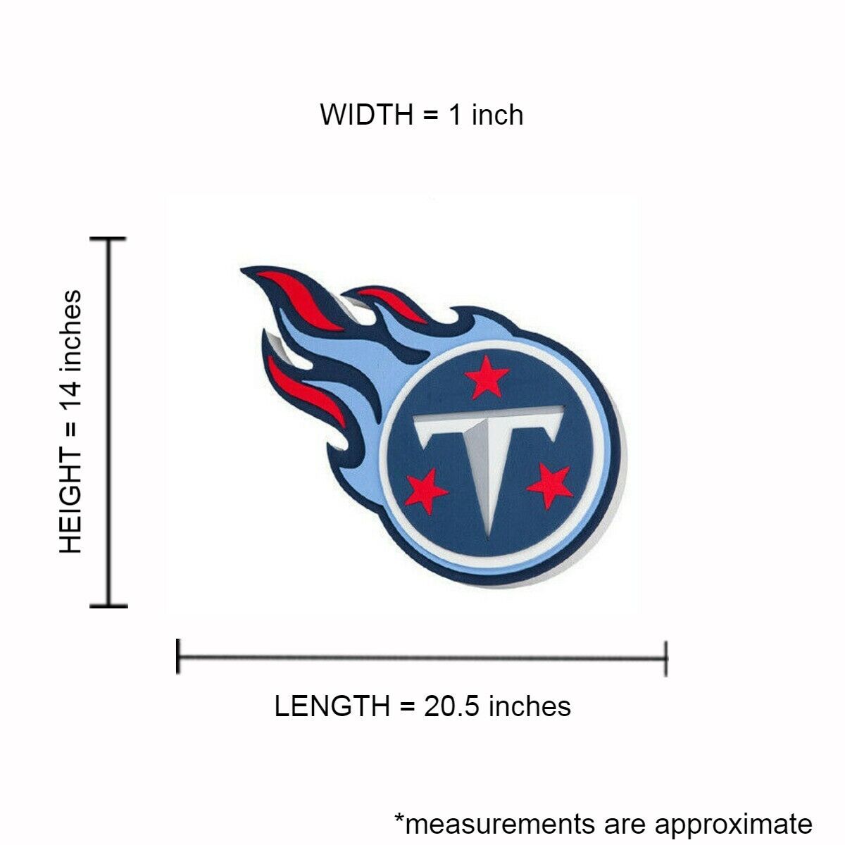 Tennessee Titans 3D Fan Foam Logo Sign