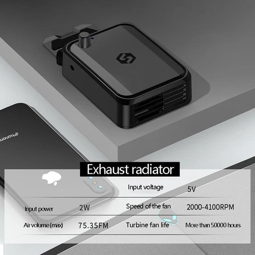 Exhaust Cooling Cooler Notebook Gaming Laptop Cooling Cooler Fan Radiator - Picture 7 of 8