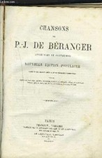 Chansons de p,j, de béranger, anciennes et posthumes, [Relié] BERANGER P J DE