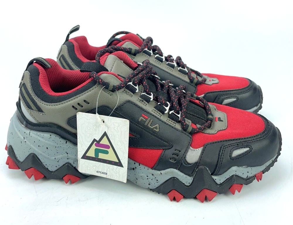 Fila Men Oakmont TR Red Black Running Shoes Athletic US 8 EU 41