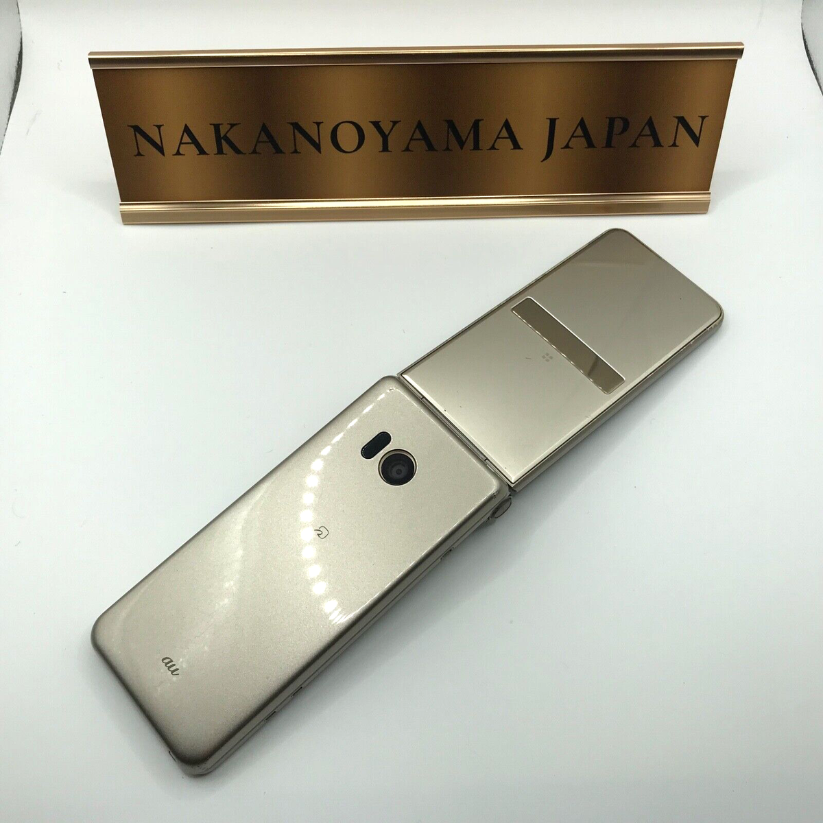 au AQUOS K SHF34 flip phone Keitai Gold ANDROID 4G UNLOCKED JAPAN