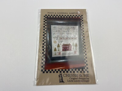 Chessie and me Peace And Goodwill sampler Cross Stitch Pattern