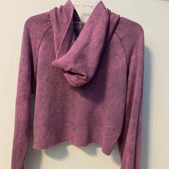 UNDERCOVER Felpa con cappuccio Victoria’s Secret ROSA donna XS viola cropped stringata accogliente e carina!