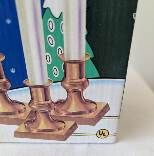 GE 9" Solid Brass 3 Candles With 6 Foot Cords Square Base With On/Off Switch - Picture 4 of 17