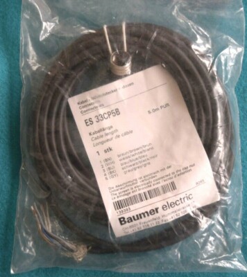 Baumer electric ES 33.CP5B  Kabel-/Winkelstecker +- Dose  5m