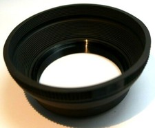 55mm Lens Hood Shade Collapsible Rubber double threaded screw in for normal 50mm
