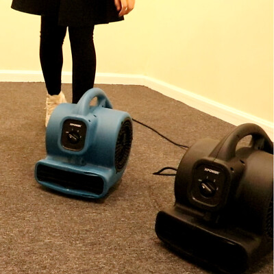 XPOWER P-80A Black Mini Mighty Air Mover Fan, Communal Blower With External Plug