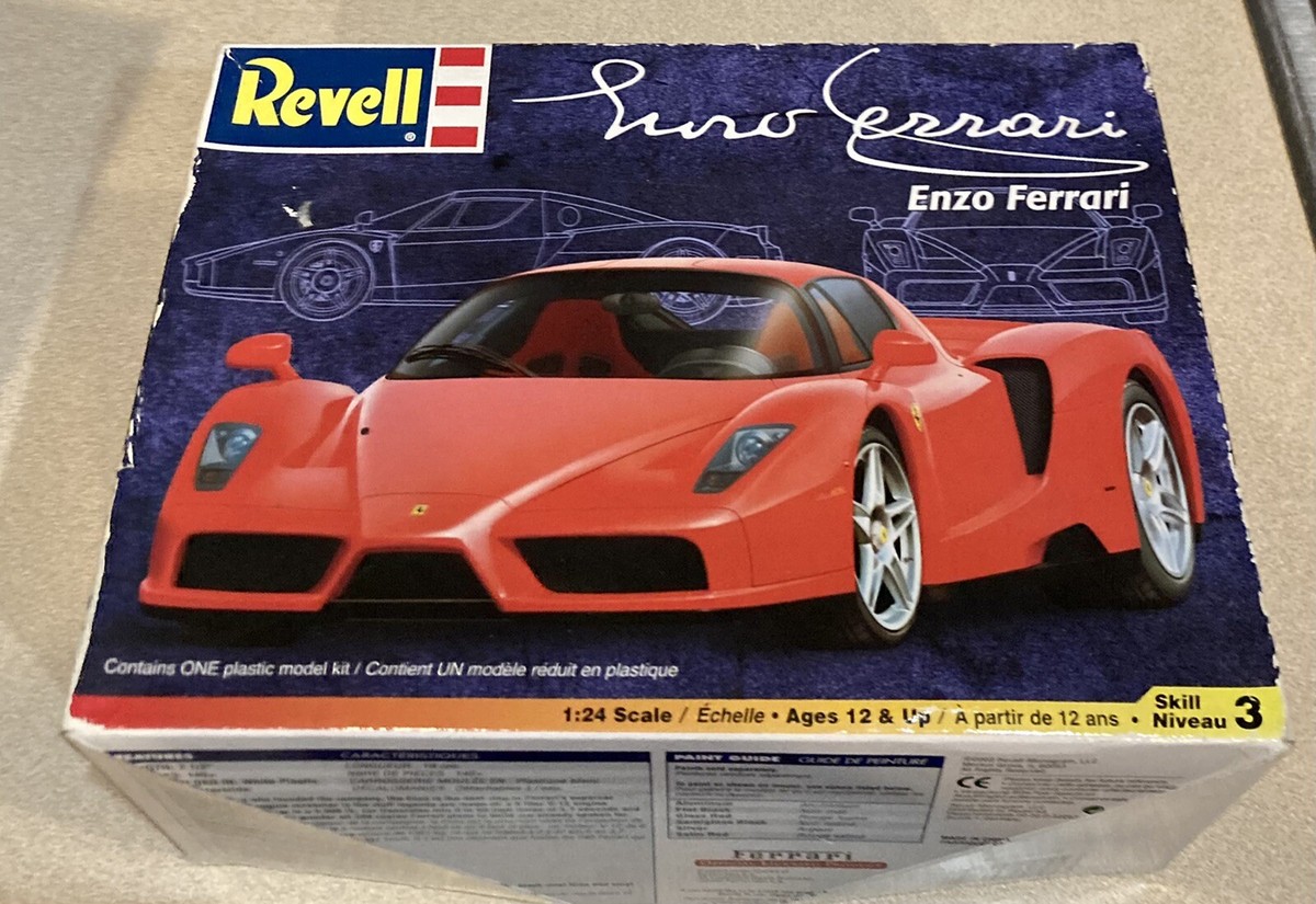 🏁 REVELL ENZO FERRARI PLASTIC MODEL KIT (OPEN BOX) 1:24 85