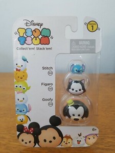 Disney Tsum Tsum Set of 3 Stackable Figurines Series 1 Stitch Figaro Goofy | eBay