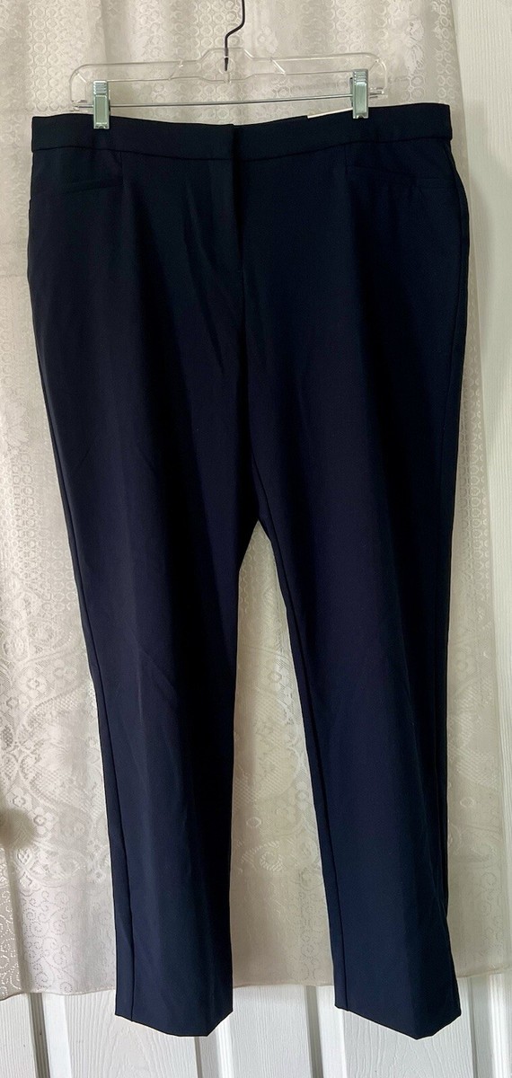 NWT $50 Women's ALFANI Straight Modern Navy Blue Stretch Dress Pants 14S |  eBay