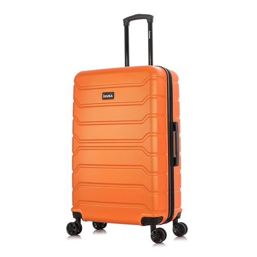 28" Hardside Lightweight Luggage with Spinner Wheels Handle and Trolley Orange - Picture 2 of 11