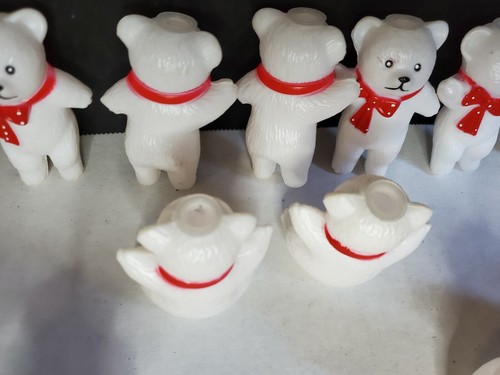 White Teddy Bear Novelty Fancy Christmas Light Set Covers Lot Indoor Outdoor - Picture 4 of 4