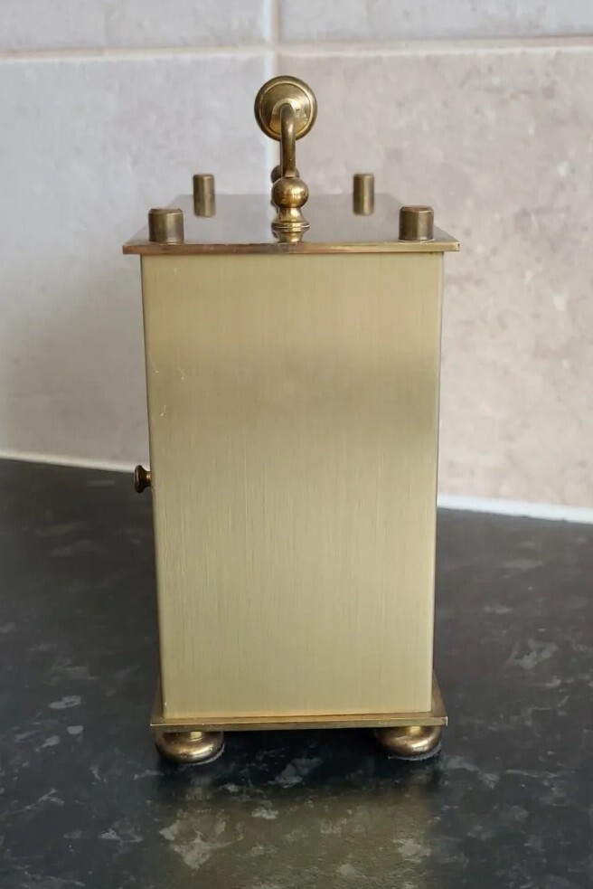 Brass London Clock Company Quartz Bell Mantle Carraige Clock Hourly Chime VGC eBay