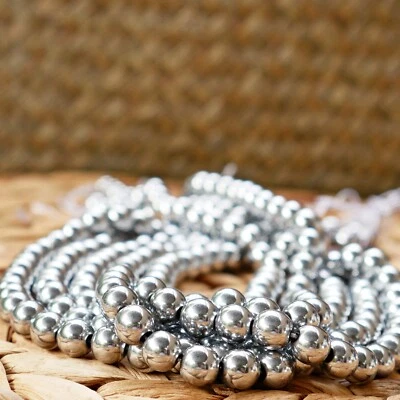 NELLYS Hämatit Glanz silber 2-8mm Perlen Edelsteine 1 Strang