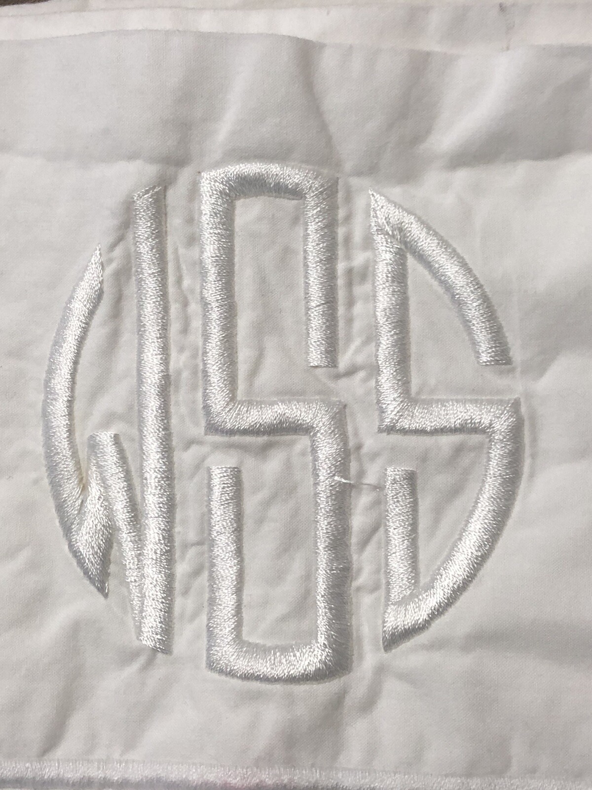 Restoration Hardware KING Italian Hotel Satin Stitch Pillowcases White 1Pc