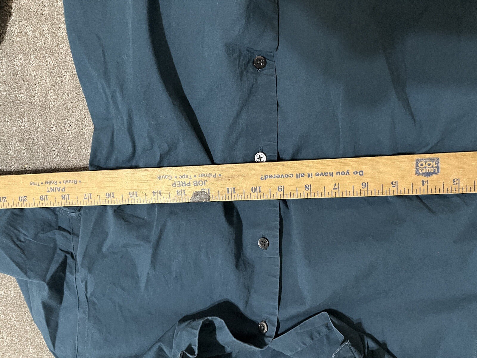 Express 1MX Fitted Solid Button Shirt Green Teal … - image 4