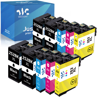10P T252XL 252XL 252 Ink Cartridges for Epson WorkForce WF-3640 WF-7110  printer