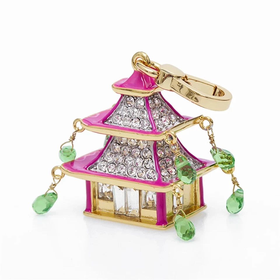 Dije Pagoda Oriental Templo Asiático Plapado en Oro Juicy Couture muy raro Foto 2 de 4
