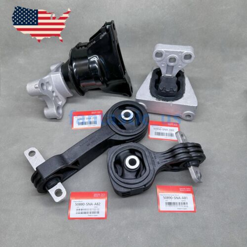 OEM Set of 4 Engine Motor &Trans Mount Kit for 06-10 Honda Civic 1.8L Auto Trans - Picture 2 of 6