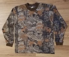 Vintage Realtree Camo Longsleeve Shirt Single Stitch Pocket Sz L