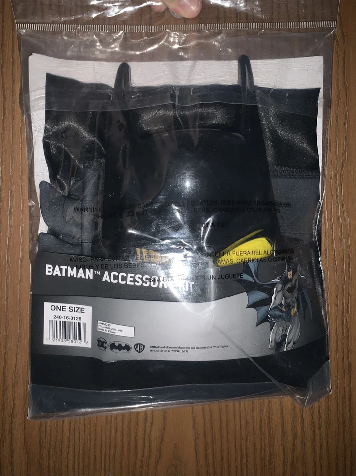 NUEVO EN PAQUETE NUEVO DC Batman Hombre Halloween Disfraz Accesorio Kit Talla Única Foto 4 de 4