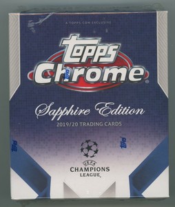 topps uefa sapphire sealed champions hobby chrome league factory box