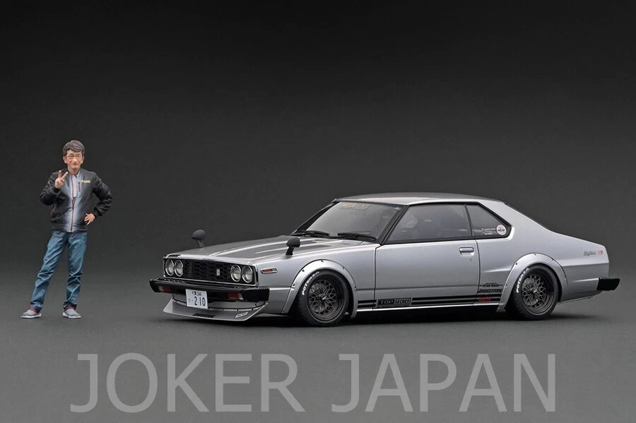 IG3229 1/18 TOPSECRET SKYLINE JAPAN R (C210) Silver With Mr