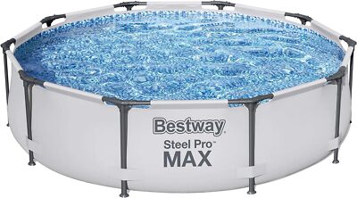 Bestway Steel Pro MAX Frame Pool ohne Pumpe Ø 305 x 76 cm lichtgrau  rund