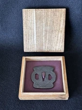 Japanese Sword Tsuba Iron Edo Period Antique Samurai Fitting Tosogu