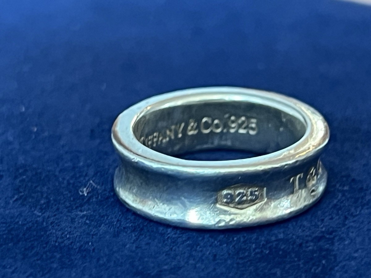 Vintage 1997 Tiffany & Co 1837 Concave Band Sterling Silver Ring