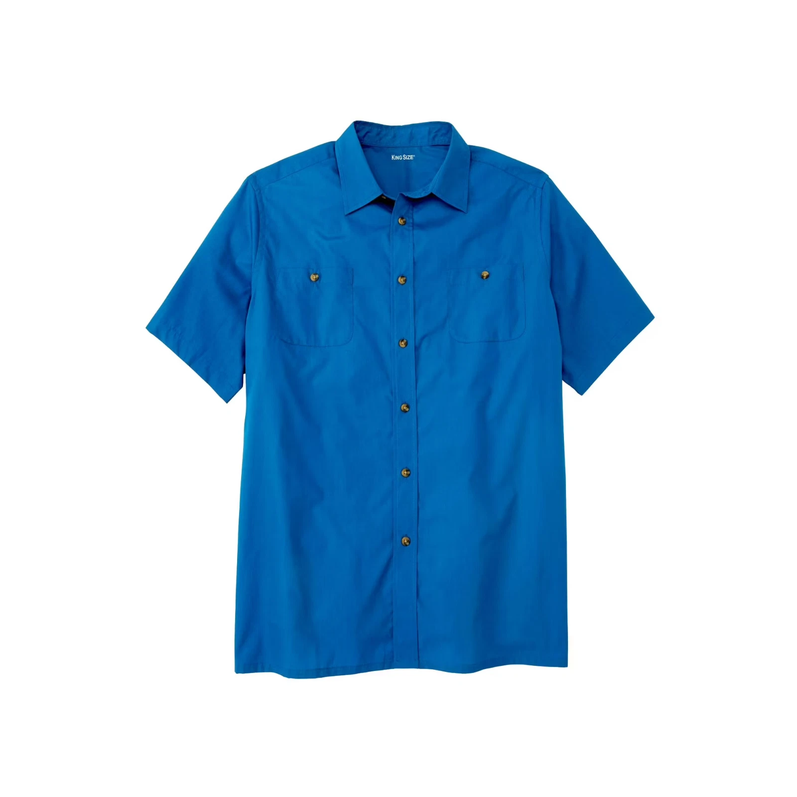 *KING SIZE* SHORT SLEEV POCKT SPRT SHRTS "ROYAL" or "CORNFLWR"BLU (BIG 4XL) NWT