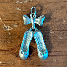 Silver Colored Ballet Slippers Charm/Pendant