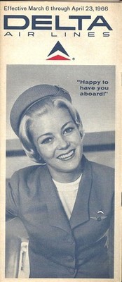 Delta Air Lines system timetable 3/6/66 [6011]
