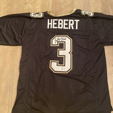 NEW ORLEANS SAINTS- BOBBY HEBERT SIGNED CUSTOM JERSEY.  BECKETT COA + PROOF