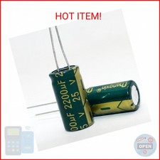 Pack of 10 2200UF 25V Capacitor 10x20mm Aluminum Electrolytic Capacitors for T