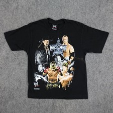 Vintage WWE WrestleMania Shirt Boys 4/5 Black Wrestling Youth Kids 25th 2009 Y2K